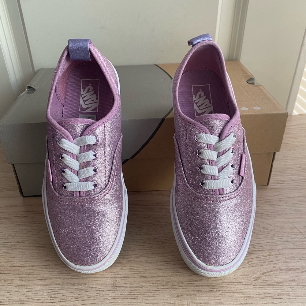 Vans Glitter Purple Kids Sneakers- SZ 3 Y